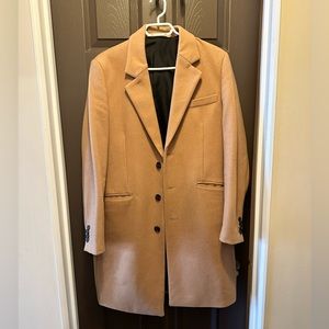 Asos wool mix overcoat in carmel